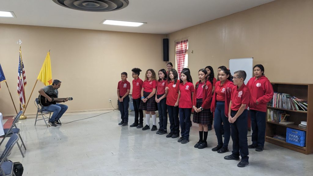 Students of the choir of Most Holy Trinity in El Paso.