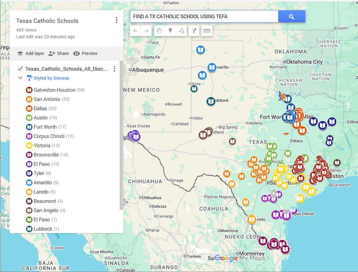 Find a Catholic school near you using TEFA funds!